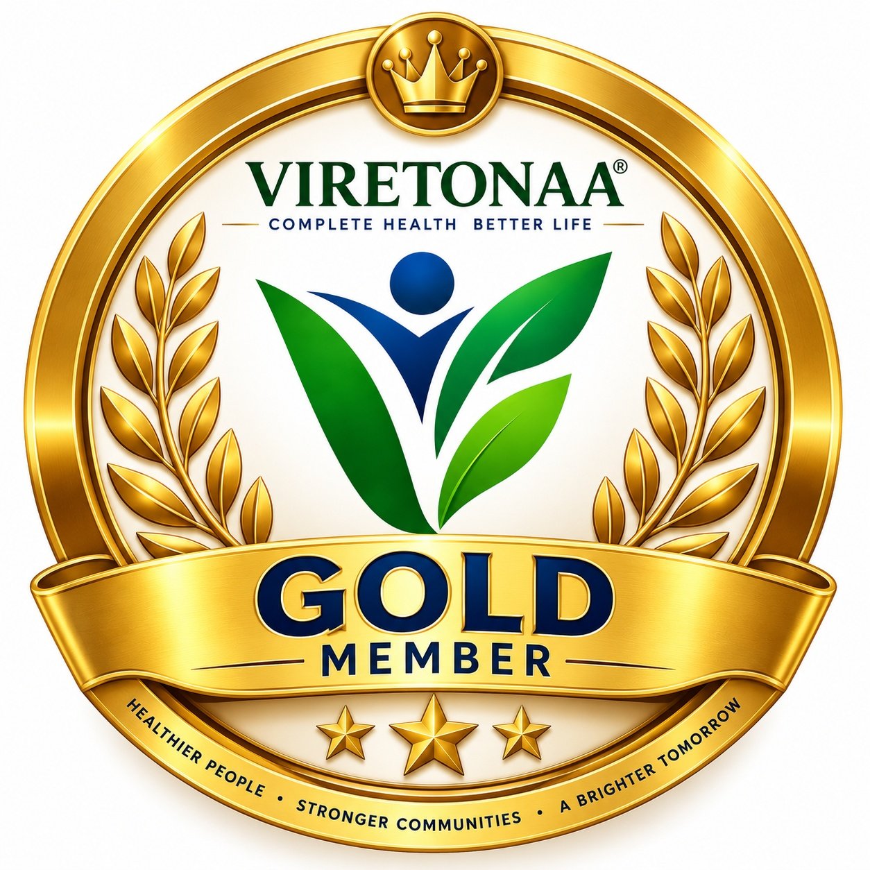 Viretonaa Gold Member badge - comprehensive heart health and lifestyle coaching membership plan