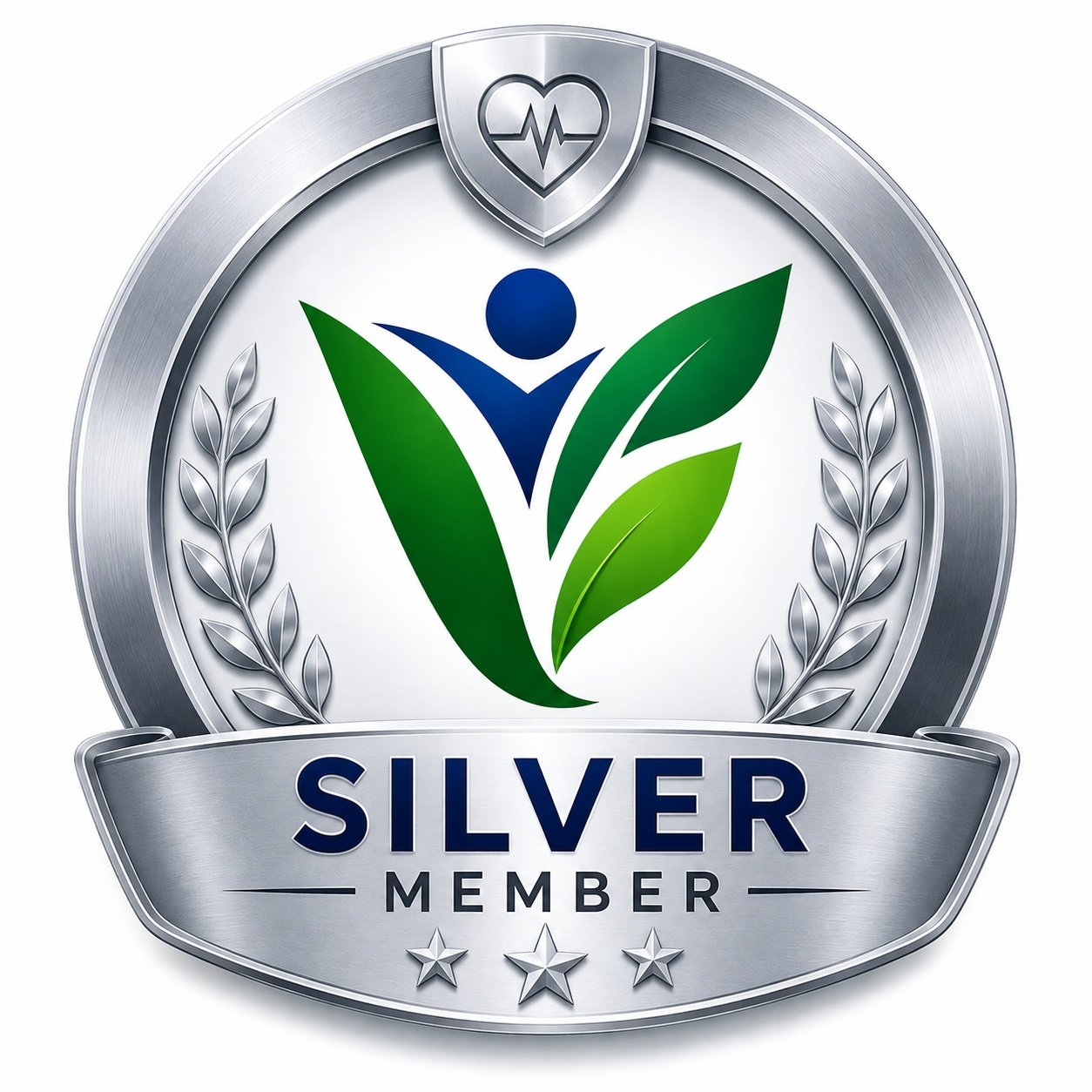 Viretonaa Silver Member badge - preventive cardiology membership with regular heart health monitoring